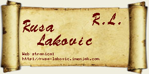 Rusa Laković vizit kartica